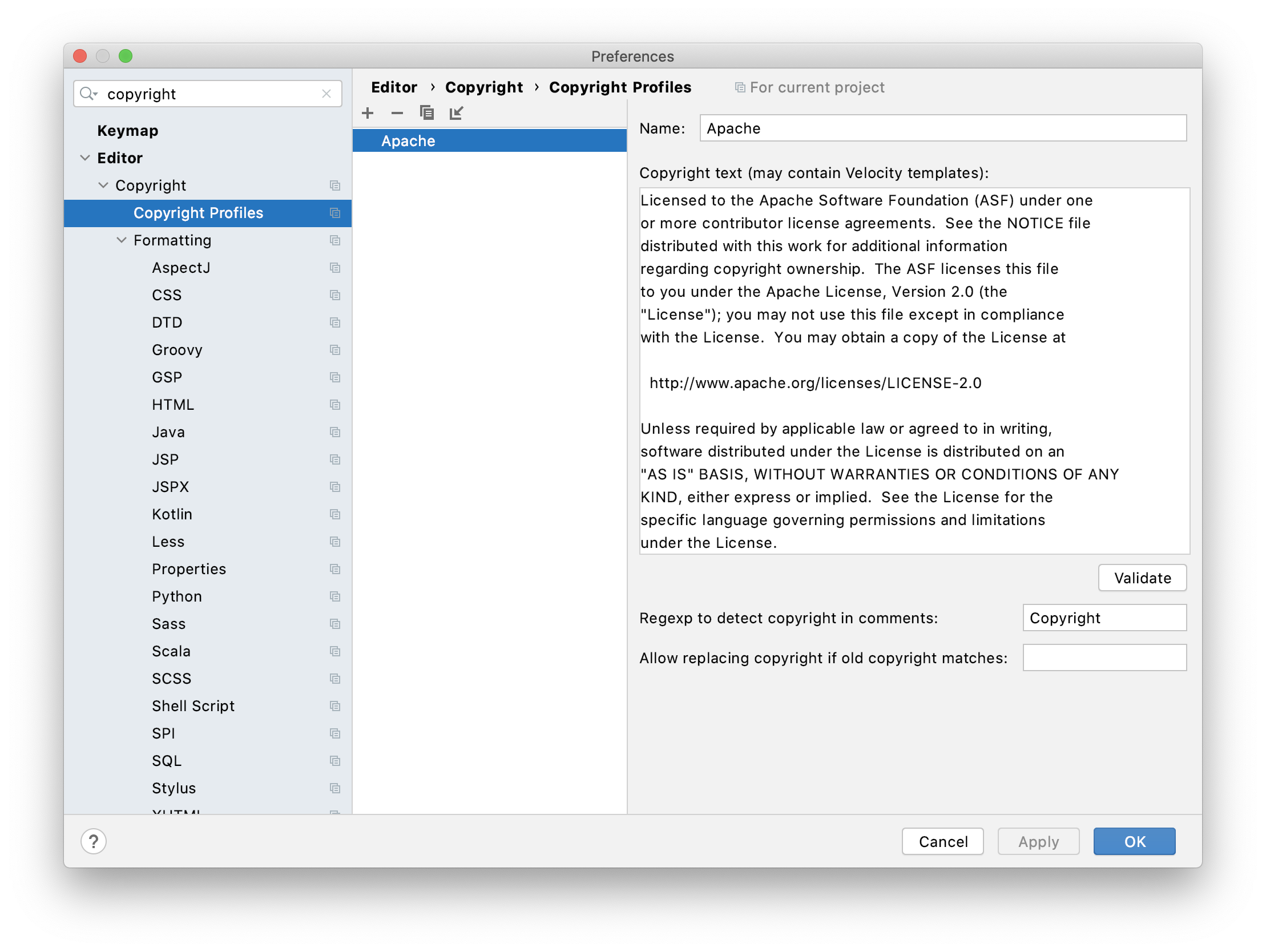 IDE setup copyright 1